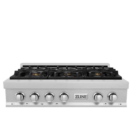 ZLINE 36 Inch Wide 6 Burner Fingerprint Resistant Natural Gas Rangetop with Brass Burners Fingerprint Resistant Stainless Steel