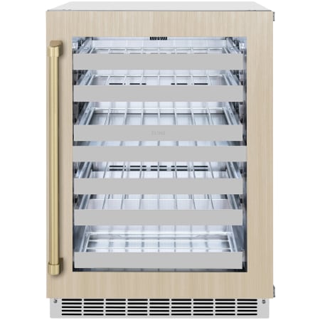 ZLINE Autograph Edition 24 Inch Wide 44 Bottle Capacity Panel Ready Built-In Wine Cooler with Super Cool Mode and Reversible Door Panel Ready / Champagne Bronze