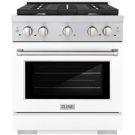 ZLINE Paramount 30 Inch Wide 4.2 Cu. Ft. Free Standing Gas Range with White Matte Door and Italian-Made Sealed Burners Stainless Steel / White Matte