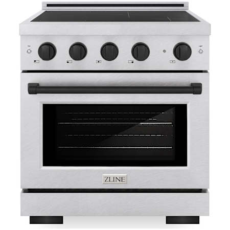 ZLINE Paramount 30 Inch Wide 4.2 Cu. Ft. Free Standing Induction Range with Knob Controls and Anti-Glare Matte Coating Satin Stainless Steel