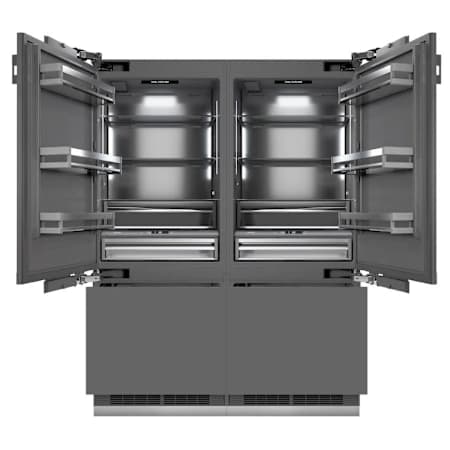 ZLINE Autograph Edition 60" 32.2 Cu. Ft. Panel Ready French Door Refrigerator Panel Ready