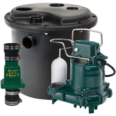 Zoeller 1/3 HP (M53) Remote Sink/Drain Pump System with Vertical Float Switch Electric