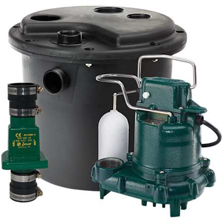 Zoeller 1/3 HP (M53) Remote Sink/Drain Discharge Pump System with Vertical Float Switch Electric