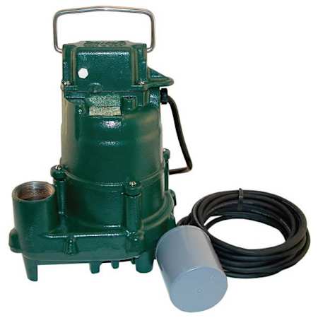 Zoeller 4/10 HP Cast Iron High Head Effluent / Sump Pump with 20' Variable Level Float Switch N/A