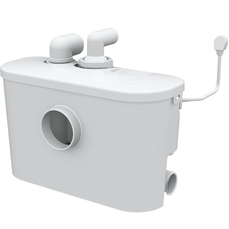 Zoeller Model 201 Qwik Jon Premier Upflush Bathroom Grinder Pump with 6' Cord 115V and 1PH White