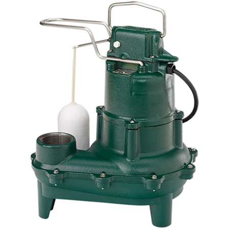 Zoeller Waste-Mate M264 4/10 HP 115V 90 GPM Cast Iron Sewage Pump with 2" Discharge and Vertical Float N/A