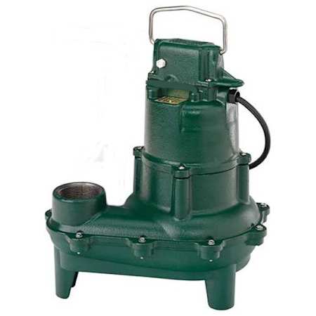 Zoeller 4/10 HP Cast Iron Sewage Pump (Non-Automatic) (25' Cord) (230V) N/A