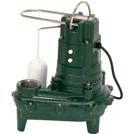 Zoeller Model 266 Automatic Sewage Pump 0.50 HP, 115V Green