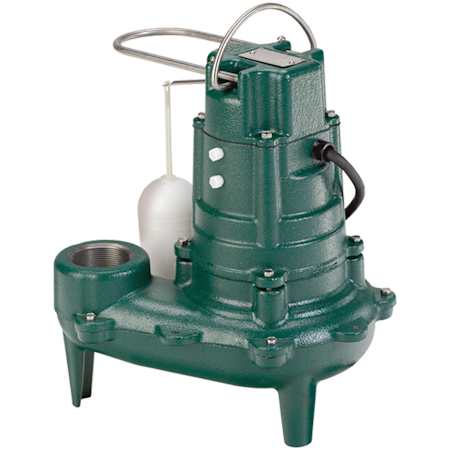Zoeller 1/2 HP Cast Iron Sewage Pump (2") with Vertical Float (25' Cord) N/A