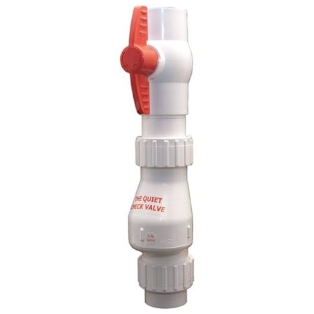 Zoeller 2" PVC Quiet Check Valve with Ball Valve N/A