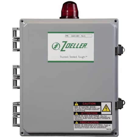 Zoeller Pivot Duplex Alternator Control Panel with Alarm 115/200/230V 1PH (7-15A) Indoor/Outdoor NEMA 4X Enclosure N/A