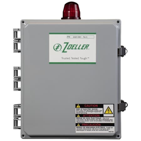 Zoeller Pivot Duplex Alternator Control Panel with Alarm 115/200/230V 1PH (7-15A) Indoor/Outdoor NEMA 4X Enclosure N/A