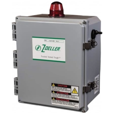 Zoeller Pivot Duplex Alternator Control Panel with Alarm 115/200/230V 1PH (15-20A) Indoor/Outdoor NEMA 4X Enclosure N/A