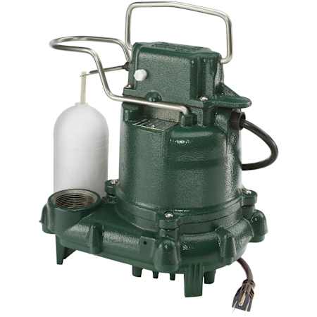Zoeller Mighty Mate 1/3 HP 53-0016 Cast Iron Submersible Sump Pump with Vertical Float Switch (25' Cord) N/A