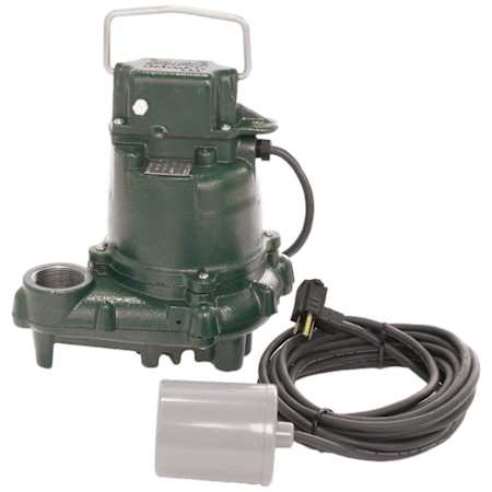 Zoeller Mighty-Mate 1/3 HP Submersible Sump Pump with Float Switch Green