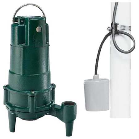 Zoeller 1/2 HP Cast Iron Residential Grinder Pump (1-1/4") with Tether Float N/A