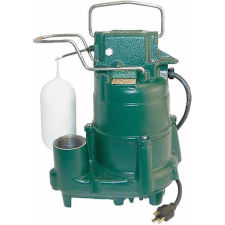 Zoeller M98 - 1/2 HP Cast Iron Submersible Sump Pump with Vertical Float Switch (35' Cord) N/A