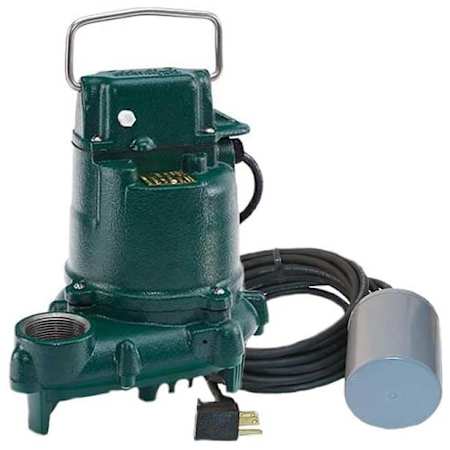Zoeller 1/3 HP Cast Iron Submersible Sump Pump with Tether Float (230V) N/A
