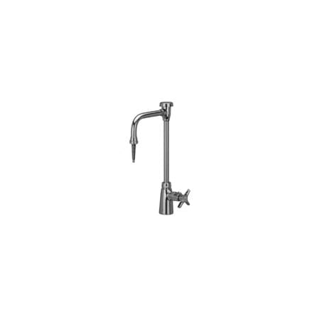 Zurn Deionized Single Lab Faucet with 6" Vacuum Breaker Spout, Serrated Nozzle Outlet and Four Arm Handle Chrome