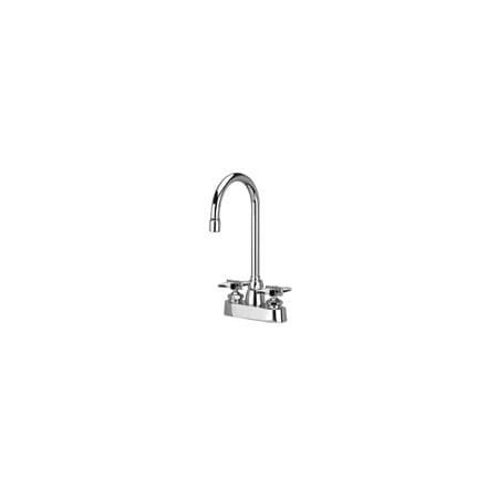 Zurn 4" Centerset Gooseneck Lead Free Double Handle Faucet with Metal Cross Handles from the AquaSpec Collection Polished Chrome