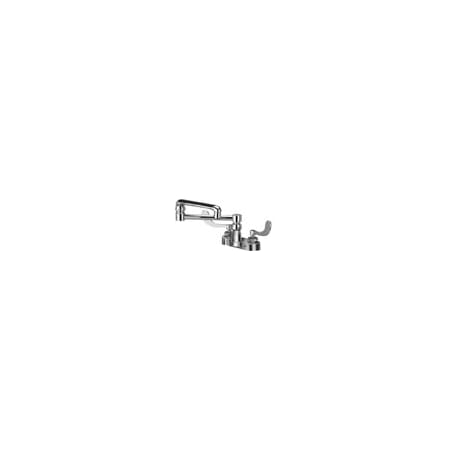 Zurn 4" Centerset Gooseneck Lead Free Double Handle Faucet with 4" Metal Wrist Blades from the AquaSpec Collection Polished Chrome