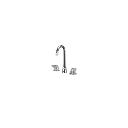 Zurn Widespread Lead Free Double Handle Faucet with Metal Wrist Blades and Inter-Connecting Copper Supply Tubes from the AquaSpec Collection Polished Chrome