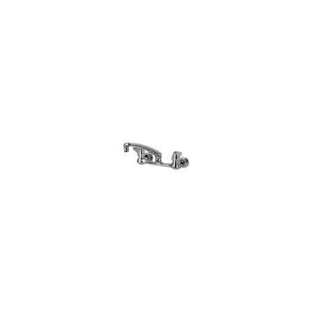 Zurn Wall Mounted Lead Free Double Handle Sink Faucet with Metal Wrist Blades from the AquaSpec Collection Polished Chrome