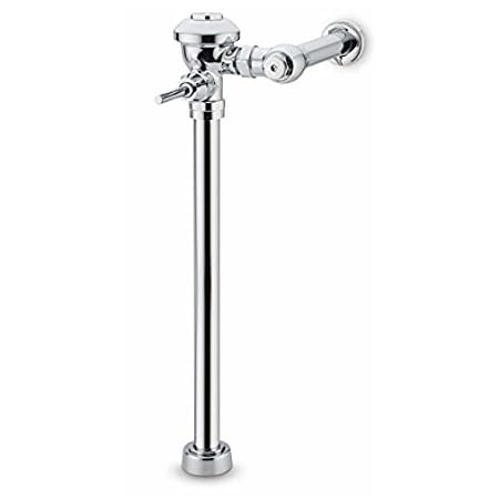 Zurn Aquaflush 6.5 GPF Exposed Service Sink Flushometer for Top Spud with Sweat Solder Kit, Stop Cap, and Cast Wall Flange - Front Facing Handle Chrome