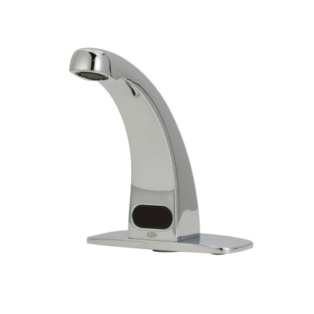Zurn AquaSense 0.5 GPM Single Hole Commercial Touchless Bathroom Faucet with IR Sensing Stream Regulator and 4" Escutcheon - Hydro-Powered Chrome Plated