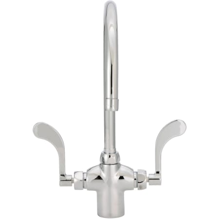 Zurn AquaSpec Laboratory Gooseneck Faucet, Single Hole with 2 Handles - 2.2 GPM Aerator, 8” Spout, Wrist Blade Handles Chrome