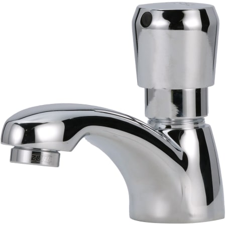 Zurn AquaSpec Single-Hole Metering Faucet, Deck Mount, 0.5 GPM Vandal-Resistant Pressure-Compensating Spray, Push-Button Polished Chrome