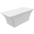 A and E Bath and Shower Abzu 67" Free Standing Acrylic Soaking Tub with Center Drain, Drain Assembly, and Overflow White