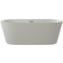 A and E Bath and Shower Aldine 66-7/8" Free Standing Acrylic Soaking Tub with Center Drain, Drain Assembly, and Overflow White