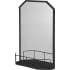 A and E Bath and Shower Anita 27-1/2" W x 19-1/2" H Rectangular Metal Framed Bathroom Mirror Black