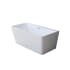A and E Bath and Shower Archie Free Standing Acrylic and Fiberglass Soaking Tub with Center Drain and Overflow Glossy White