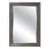 A and E Bath and Shower Modern 27-1/2" W x 39-3/8" H Rectangular Wood Framed Bathroom Mirror Wood Finish with Vintage Silver