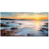 A and E Bath and Shower Modern 30" x 60" Dusk Frameless Landscapes Painting on Canvas Blue