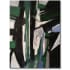 A and E Bath and Shower Modern 45" x 36" Emit Frameless Abstract Painting on Canvas Green
