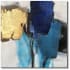 A and E Bath and Shower Modern 30" x 40" Encompass Frameless Abstract Painting on Canvas Blue