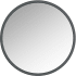A and E Bath and Shower Halcyon 24" Diameter Circular Metal Framed Bathroom Mirror Black