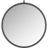 A and E Bath and Shower Haylo 32" Diameter Circular Metal Framed Bathroom Mirror Black