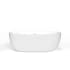 A and E Bath and Shower Jorimi 59" Free Standing Acrylic and Fiberglass Soaking Tub with Center Drain and Overflow Glossy White