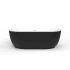 A and E Bath and Shower Jorimi 67" Free Standing Acrylic and Fiberglass Soaking Tub with Center Drain and Overflow Matte Black