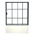 A and E Bath and Shower 59" High x 60" Wide Sliding Frameless Tub Door with Tempered Glass Black