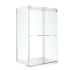 A and E Bath and Shower Madou Pivot Semi Frameless Shower Enclosure with Tempered Glass Chrome