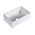 A and E Bath and Shower Maxie 30-1/8" Rectangular Ceramic Wall Mounted Bathroom Sink Glossy White