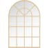 A and E Bath and Shower Mesilla 28" W x 41-1/2" H Arched Metal Framed Bathroom Mirror Gold