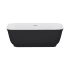 A and E Bath and Shower Mina 67" Free Standing Acrylic and Fiberglass Soaking Tub with Center Drain and Overflow Black