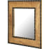 A and E Bath and Shower Roselle 30" Diameter Circular Wood Framed Bathroom Mirror Wood