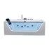 A and E Bath and Shower Santa 59.45" Corner Acrylic Soaking Tub with Rear Drain Glossy